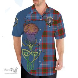 Scottish Pennycook Clan Tartan Crest with Thistle and Scotland Map Tartan Plaid Shirt Scottish Plaid Tartan Plaid - ScotsTee - scotstee.com
