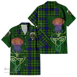 Scottish Rollo Modern Clan Tartan Crest with Thistle and Scotland Map Tartan Plaid Shirt Scottish Plaid Tartan Plaid - ScotsTee - scotstee.com