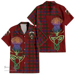 Scottish Ross Clan Tartan Crest with Thistle and Scotland Map Tartan Plaid Shirt Scottish Plaid Tartan Plaid - ScotsTee - scotstee.com