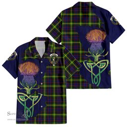 Scottish Watson Modern Clan Tartan Crest with Thistle and Scotland Map Tartan Plaid Shirt Scottish Plaid Tartan Plaid - ScotsTee - scotstee.com