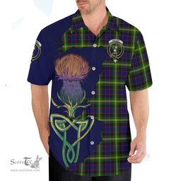 Scottish Watson Modern Clan Tartan Crest with Thistle and Scotland Map Tartan Plaid Shirt Scottish Plaid Tartan Plaid - ScotsTee - scotstee.com