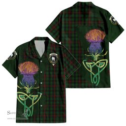 Scottish Tennant Clan Tartan Crest with Thistle and Scotland Map Tartan Plaid Shirt Scottish Plaid Tartan Plaid - ScotsTee - scotstee.com