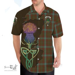 Scottish Seton Hunting Clan Tartan Crest with Thistle and Scotland Map Tartan Plaid Shirt Scottish Plaid Tartan Plaid - ScotsTee - scotstee.com