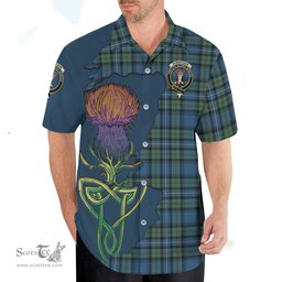 Scottish Robertson Hunting Ancient Clan Tartan Crest with Thistle and Scotland Map Tartan Plaid Shirt Scottish Plaid Tartan Plaid - ScotsTee - scotstee.com