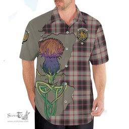 Scottish MacPherson Hunting Ancient Clan Tartan Crest with Thistle and Scotland Map Tartan Plaid Shirt Scottish Plaid Tartan Plaid - ScotsTee - scotstee.com