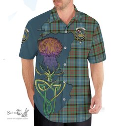 Scottish Paisley Clan Tartan Crest with Thistle and Scotland Map Tartan Plaid Shirt Scottish Plaid Tartan Plaid - ScotsTee - scotstee.com