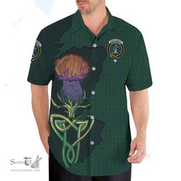 Scottish Montgomery Clan Tartan Crest with Thistle and Scotland Map Tartan Plaid Shirt Scottish Plaid Tartan Plaid - ScotsTee - scotstee.com