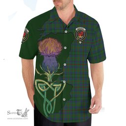 Scottish Moncrieff of Atholl Clan Tartan Crest with Thistle and Scotland Map Tartan Plaid Shirt Scottish Plaid Tartan Plaid - ScotsTee - scotstee.com
