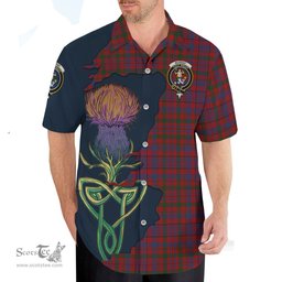 Scottish Murray of Tullibardine Clan Tartan Crest with Thistle and Scotland Map Tartan Plaid Shirt Scottish Plaid Tartan Plaid - ScotsTee - scotstee.com