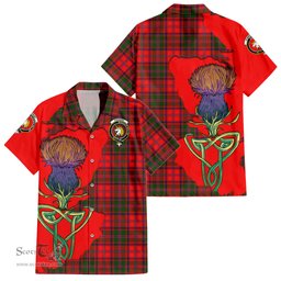 Scottish Stewart of Appin Modern Clan Tartan Crest with Thistle and Scotland Map Tartan Plaid Shirt Scottish Plaid Tartan Plaid - ScotsTee - scotstee.com