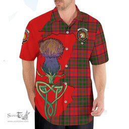 Scottish Stewart of Appin Modern Clan Tartan Crest with Thistle and Scotland Map Tartan Plaid Shirt Scottish Plaid Tartan Plaid - ScotsTee - scotstee.com