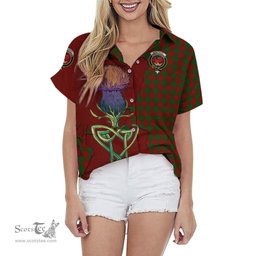 Scottish Moncrieff Clan Tartan Crest with Thistle and Scotland Map Tartan Plaid Shirt Scottish Plaid Tartan Plaid - ScotsTee - scotstee.com