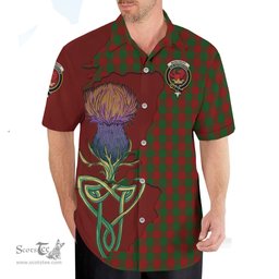 Scottish Moncrieff Clan Tartan Crest with Thistle and Scotland Map Tartan Plaid Shirt Scottish Plaid Tartan Plaid - ScotsTee - scotstee.com
