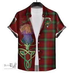 Scottish Seton Clan Tartan Crest with Thistle and Scotland Map Tartan Plaid Shirt Scottish Plaid Tartan Plaid - ScotsTee - scotstee.com