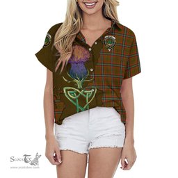 Scottish Seton Hunting Modern Clan Tartan Crest with Thistle and Scotland Map Tartan Plaid Shirt Scottish Plaid Tartan Plaid - ScotsTee - scotstee.com