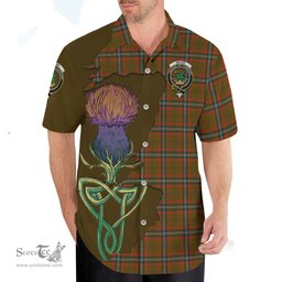 Scottish Seton Hunting Modern Clan Tartan Crest with Thistle and Scotland Map Tartan Plaid Shirt Scottish Plaid Tartan Plaid - ScotsTee - scotstee.com