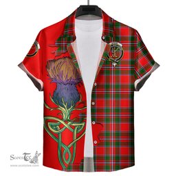 Scottish Spens Modern Clan Tartan Crest with Thistle and Scotland Map Tartan Plaid Shirt Scottish Plaid Tartan Plaid - ScotsTee - scotstee.com