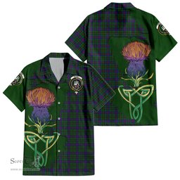 Scottish Wood Clan Tartan Crest with Thistle and Scotland Map Tartan Plaid Shirt Scottish Plaid Tartan Plaid - ScotsTee - scotstee.com