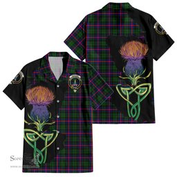 Scottish Morrison Modern Clan Tartan Crest with Thistle and Scotland Map Tartan Plaid Shirt Scottish Plaid Tartan Plaid - ScotsTee - scotstee.com