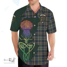 Scottish Scott Green Modern Clan Tartan Crest with Thistle and Scotland Map Tartan Plaid Shirt Scottish Plaid Tartan Plaid - ScotsTee - scotstee.com