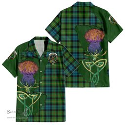 Scottish Rollo Ancient Clan Tartan Crest with Thistle and Scotland Map Tartan Plaid Shirt Scottish Plaid Tartan Plaid - ScotsTee - scotstee.com