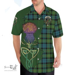 Scottish Rollo Ancient Clan Tartan Crest with Thistle and Scotland Map Tartan Plaid Shirt Scottish Plaid Tartan Plaid - ScotsTee - scotstee.com