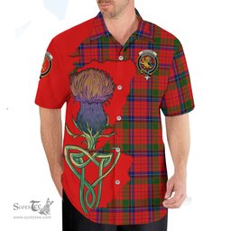 Scottish Nicolson Modern Clan Tartan Crest with Thistle and Scotland Map Tartan Plaid Shirt Scottish Plaid Tartan Plaid - ScotsTee - scotstee.com