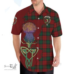 Scottish Stewart of Atholl Clan Tartan Crest with Thistle and Scotland Map Tartan Plaid Shirt Scottish Plaid Tartan Plaid - ScotsTee - scotstee.com