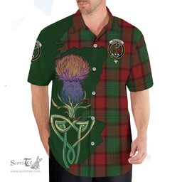 Scottish MacPhail Clan Tartan Crest with Thistle and Scotland Map Tartan Plaid Shirt Scottish Plaid Tartan Plaid - ScotsTee - scotstee.com