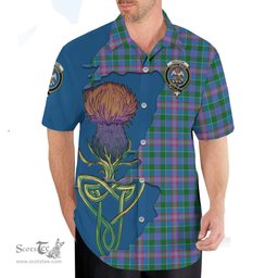 Scottish Ralston Clan Tartan Crest with Thistle and Scotland Map Tartan Plaid Shirt Scottish Plaid Tartan Plaid - ScotsTee - scotstee.com