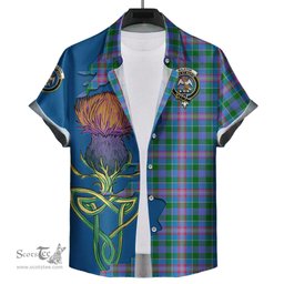 Scottish Ralston Clan Tartan Crest with Thistle and Scotland Map Tartan Plaid Shirt Scottish Plaid Tartan Plaid - ScotsTee - scotstee.com