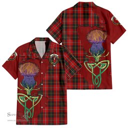 Scottish Orr Clan Tartan Crest with Thistle and Scotland Map Tartan Plaid Shirt Scottish Plaid Tartan Plaid - ScotsTee - scotstee.com
