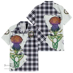 Scottish MacRae Dress Modern Clan Tartan Crest with Thistle and Scotland Map Tartan Plaid Shirt Scottish Plaid Tartan Plaid - ScotsTee - scotstee.com