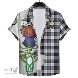 Scottish MacRae Dress Modern Clan Tartan Crest with Thistle and Scotland Map Tartan Plaid Shirt Scottish Plaid Tartan Plaid - ScotsTee - scotstee.com