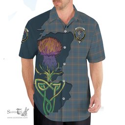 Scottish McKerrell of Hillhouse Dress Clan Tartan Crest with Thistle and Scotland Map Tartan Plaid Shirt Scottish Plaid Tartan Plaid - ScotsTee - scotstee.com