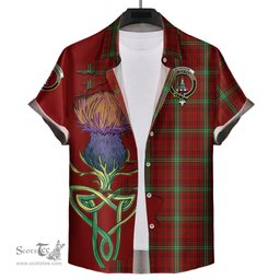 Scottish Morrison Clan Tartan Crest with Thistle and Scotland Map Tartan Plaid Shirt Scottish Plaid Tartan Plaid - ScotsTee - scotstee.com