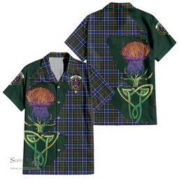 Scottish Ogilvie (Ogilvy) Hunting Modern Clan Tartan Crest with Thistle and Scotland Map Tartan Plaid Shirt Scottish Plaid Tartan Plaid - ScotsTee - scotstee.com