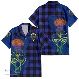 Scottish Maule Clan Tartan Crest with Thistle and Scotland Map Tartan Plaid Shirt Scottish Plaid Tartan Plaid - ScotsTee - scotstee.com