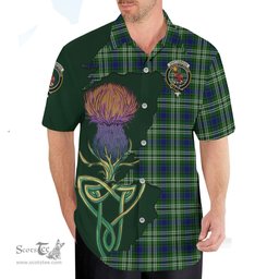 Scottish Spottiswood Clan Tartan Crest with Thistle and Scotland Map Tartan Plaid Shirt Scottish Plaid Tartan Plaid - ScotsTee - scotstee.com