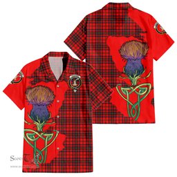 Scottish Matheson Modern Clan Tartan Crest with Thistle and Scotland Map Tartan Plaid Shirt Scottish Plaid Tartan Plaid - ScotsTee - scotstee.com
