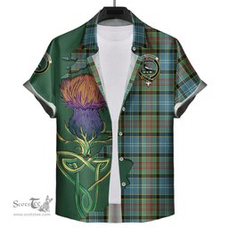 Scottish Walkinshaw Clan Tartan Crest with Thistle and Scotland Map Tartan Plaid Shirt Scottish Plaid Tartan Plaid - ScotsTee - scotstee.com