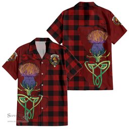 Scottish Rob Roy Macgregor Clan Tartan Crest with Thistle and Scotland Map Tartan Plaid Shirt Scottish Plaid Tartan Plaid - ScotsTee - scotstee.com