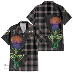 Scottish Moffat Modern Clan Tartan Crest with Thistle and Scotland Map Tartan Plaid Shirt Scottish Plaid Tartan Plaid - ScotsTee - scotstee.com