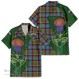Scottish Stirling Bannockburn Clan Tartan Crest with Thistle and Scotland Map Tartan Plaid Shirt Scottish Plaid Tartan Plaid - ScotsTee - scotstee.com