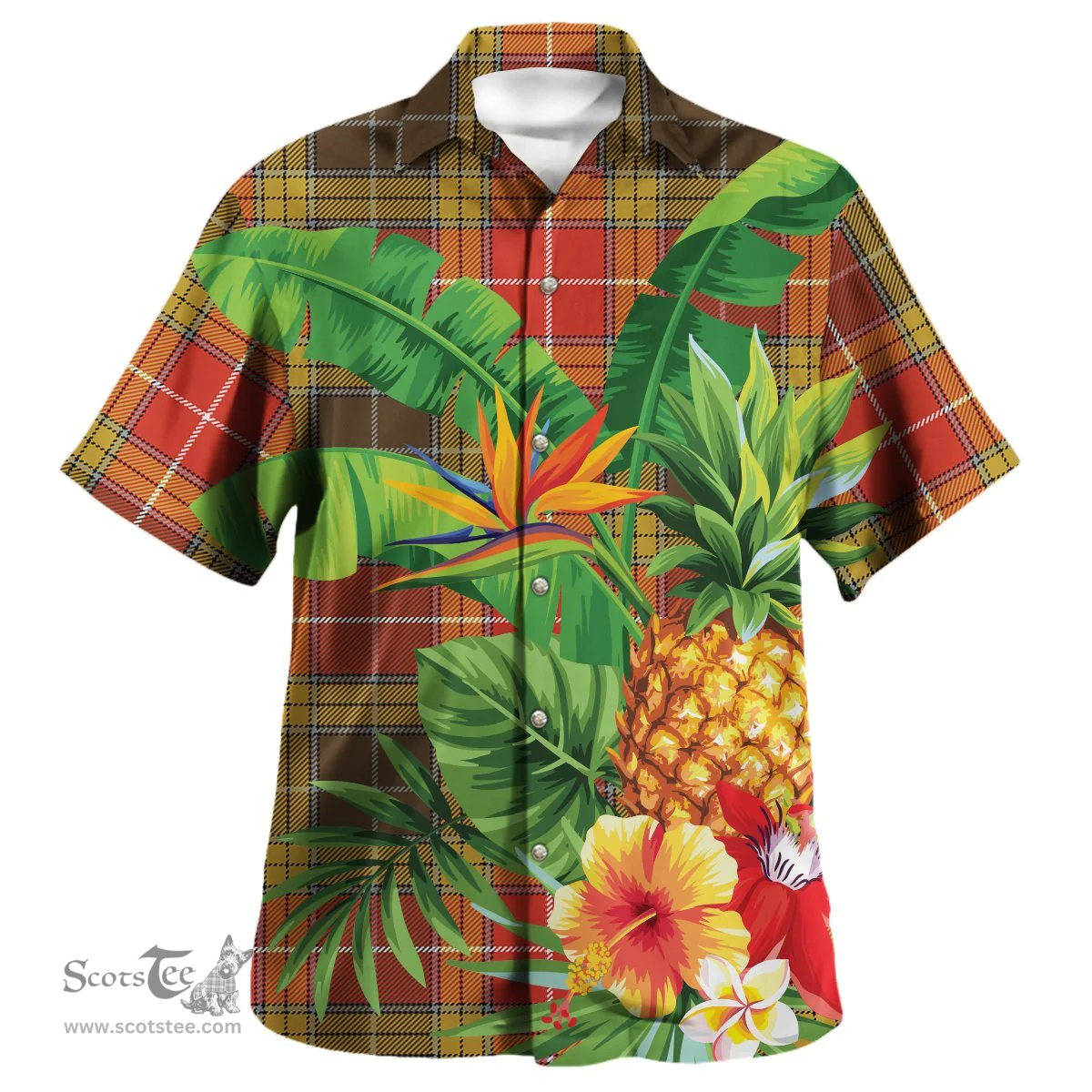 Scottish Buchanan Old Set Weathered Clan Tartan Hawaiian Shirt - New Style Scottish Plaid Tartan Plaid