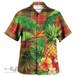Scottish Buchanan Old Set Weathered Clan Tartan Hawaiian Shirt - New Style Scottish Plaid Tartan Plaid