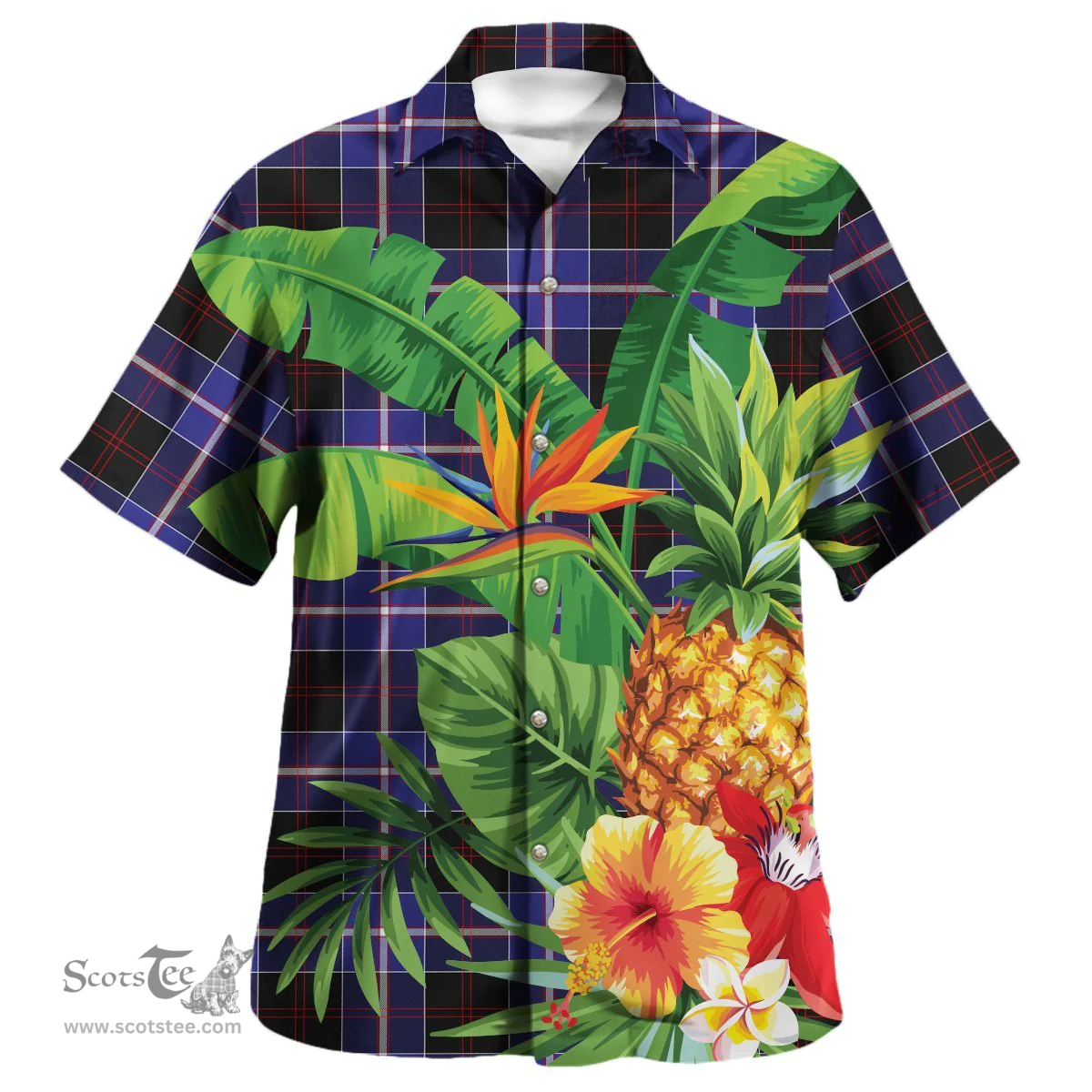 Scottish Dunlop Modern Clan Tartan Hawaiian Shirt - New Style Scottish Plaid Tartan Plaid