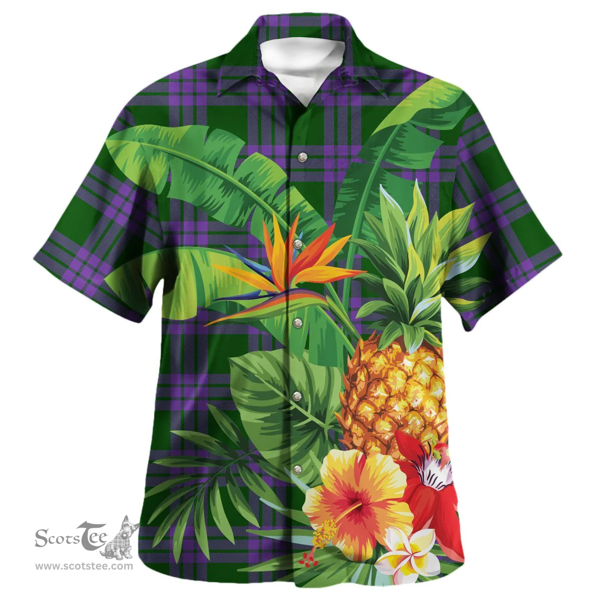Scottish Elphinstone Clan Tartan Hawaiian Shirt - New Style Scottish Plaid Tartan Plaid