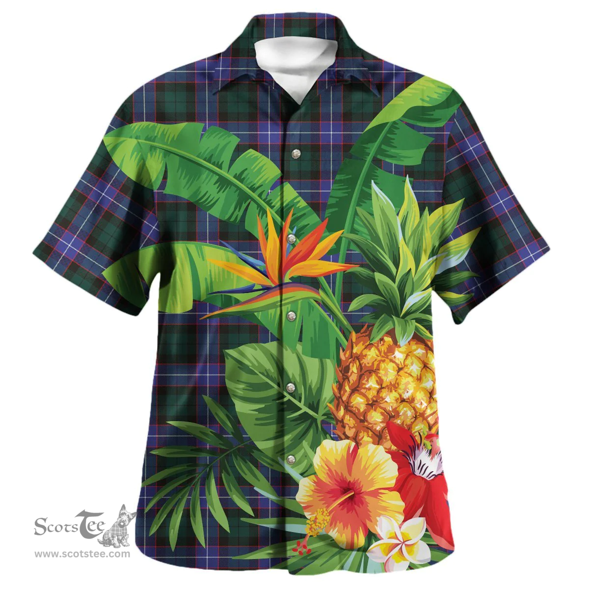 Scottish Hunter Modern Clan Tartan Hawaiian Shirt - New Style Scottish Plaid Tartan Plaid