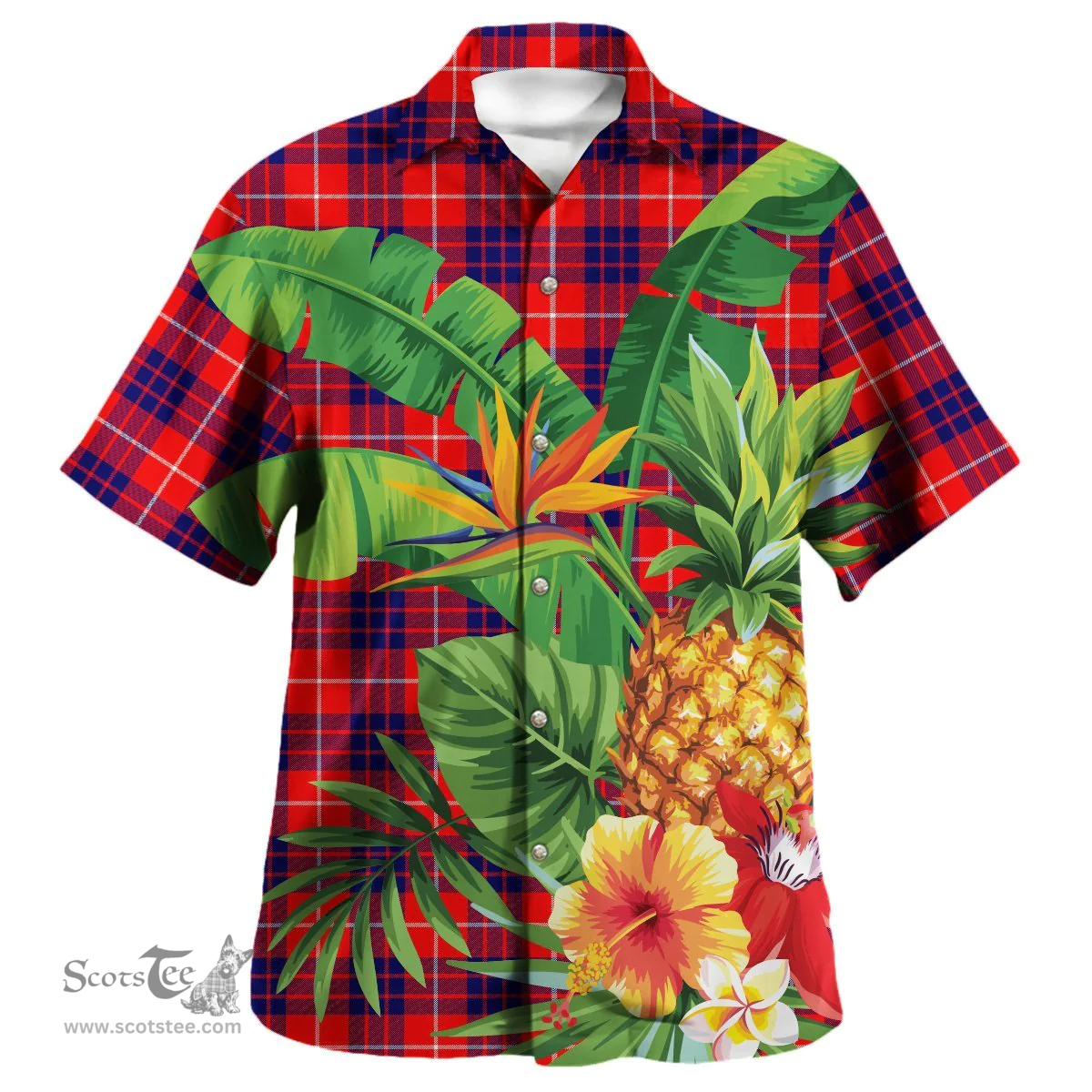 Scottish Hamilton Modern Clan Tartan Hawaiian Shirt - New Style Scottish Plaid Tartan Plaid